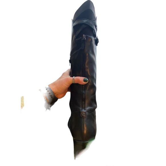 Anne Klein Flex Junip black leather riding boots size 9.5 - Picture 6 of 8